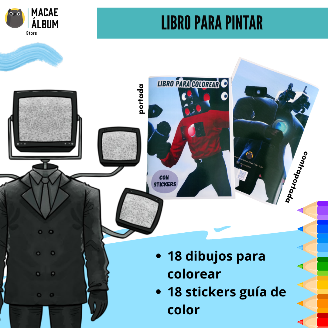Libro para pintar Skibidi Toilet