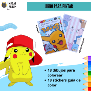 Libro para pintar Pokemón