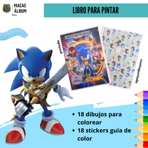 Libro para pintar Sonic