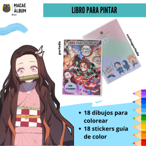 Libro para pintar Demon Slayer