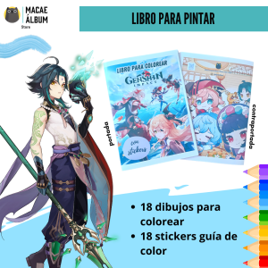 Libro para pintar Genshin Impact