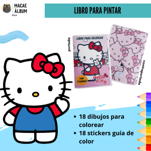 Libro para pintar Hello Kitty