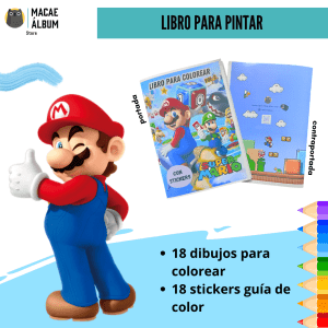 Libro para pintar Mario Bros Vol. 2