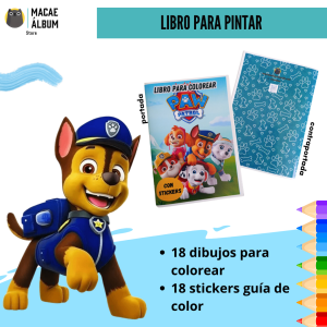 Libro para pintar Paw Patrol