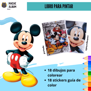 Libro para pintar Mickey Mouse