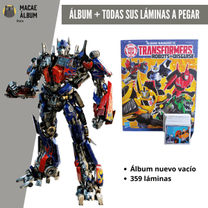 Álbum Transformers Robots in Disguise-Combiner Wars 2 en 1 (licenciado)