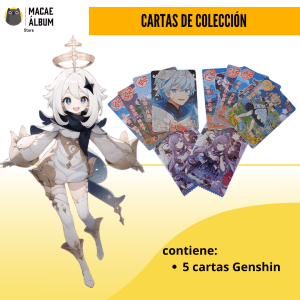 Sobre de cartas coleccionables de Genshin Impact