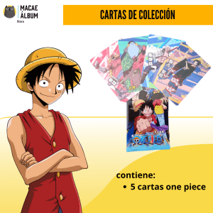 Sobre de cartas coleccionables de One Piece