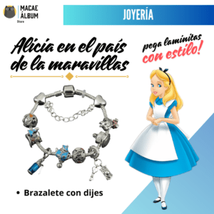 Brazalete Alicia en el País de las Maravillas con Charms