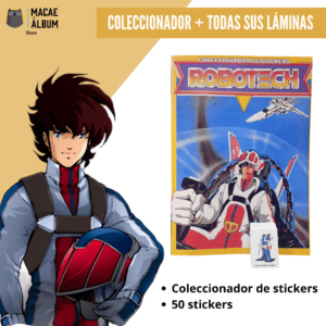 Robotech Carpeta Coleccionador de stickers + todas sus láminas