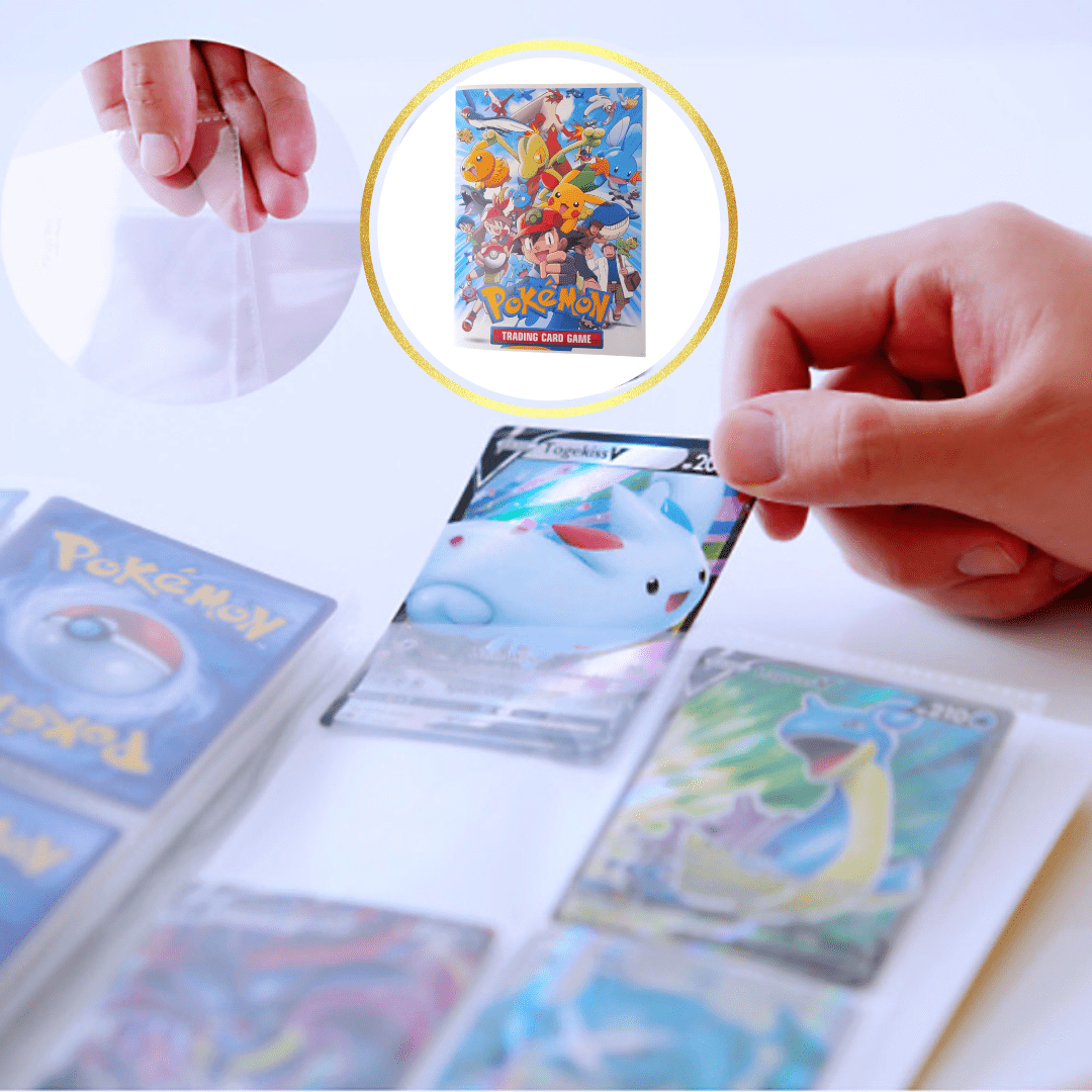Carpeta Para Cartas Pokemón + Fundas + 10 Cartas De Regalo - Imagen 3