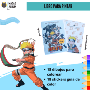 Libro para pintar Naruto