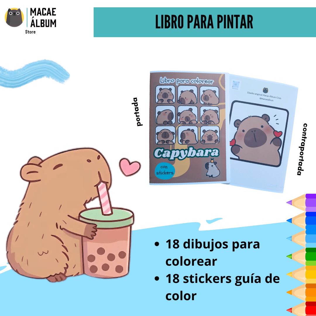 Libro para pintar Capibara