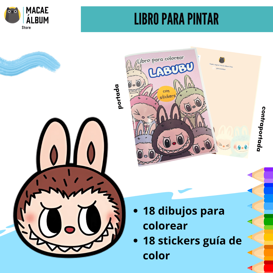 Libro para pintar Labubu