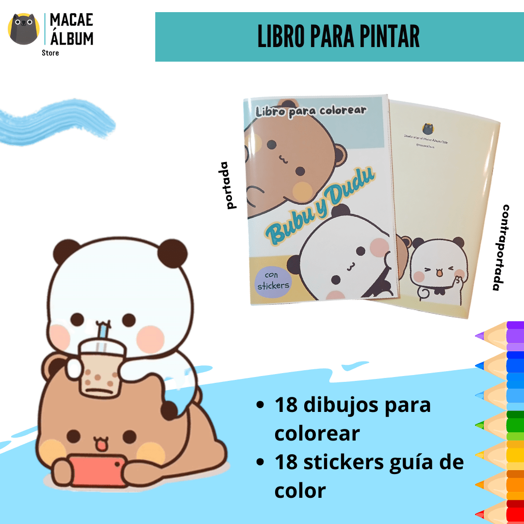 Libro para pintar Bubu y Dudu