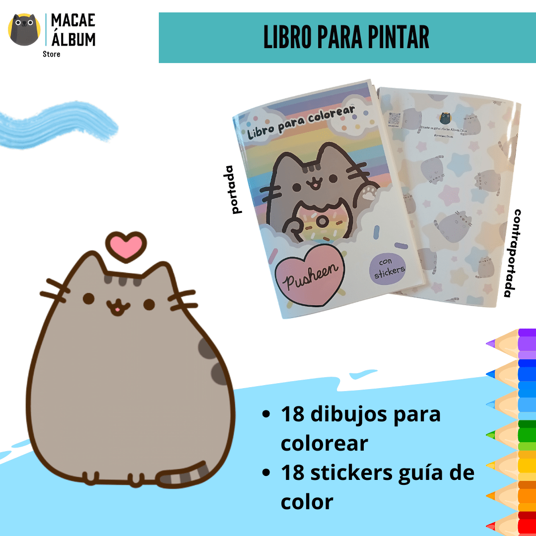 Libro para pintar Pusheen