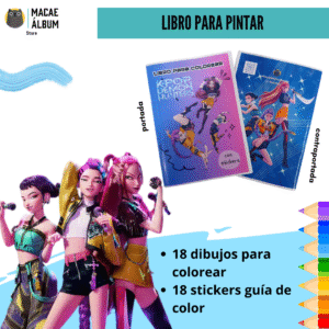 Libro para pintar Kpop Demon Hunter